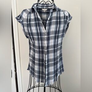 Lucky Brand Navy Checkered Shirt